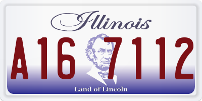 IL license plate A167112