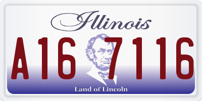 IL license plate A167116