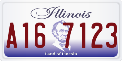 IL license plate A167123