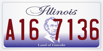 IL license plate A167136