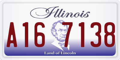 IL license plate A167138