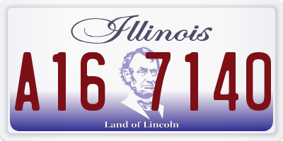 IL license plate A167140