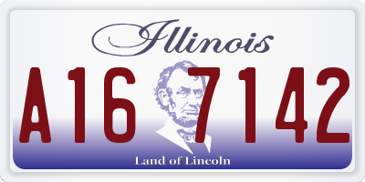 IL license plate A167142