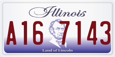 IL license plate A167143