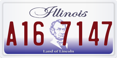 IL license plate A167147