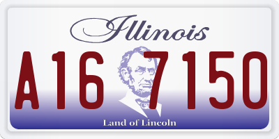 IL license plate A167150