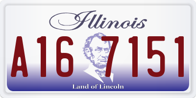 IL license plate A167151