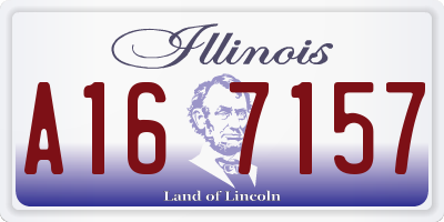 IL license plate A167157