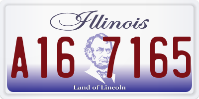 IL license plate A167165