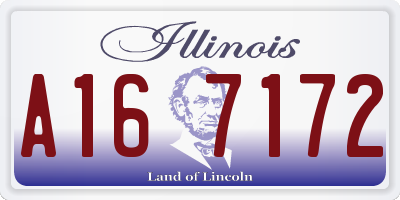 IL license plate A167172