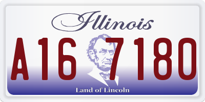IL license plate A167180