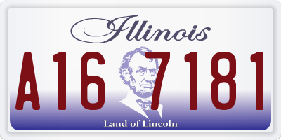 IL license plate A167181