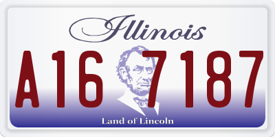 IL license plate A167187