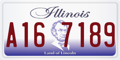 IL license plate A167189