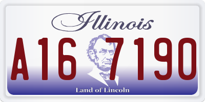 IL license plate A167190
