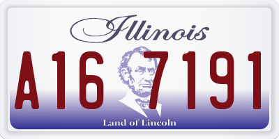 IL license plate A167191