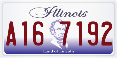 IL license plate A167192