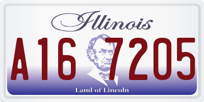 IL license plate A167205
