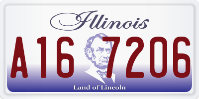 IL license plate A167206
