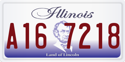 IL license plate A167218