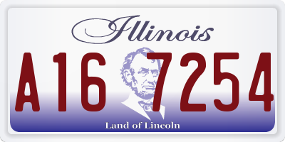 IL license plate A167254