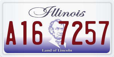 IL license plate A167257