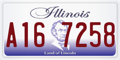 IL license plate A167258