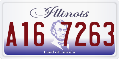 IL license plate A167263