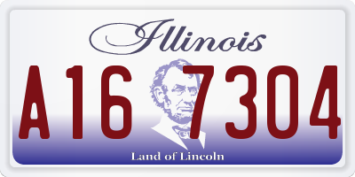 IL license plate A167304