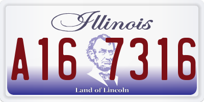 IL license plate A167316