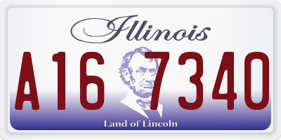 IL license plate A167340