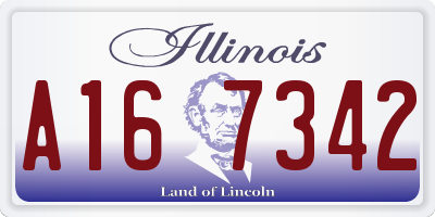 IL license plate A167342
