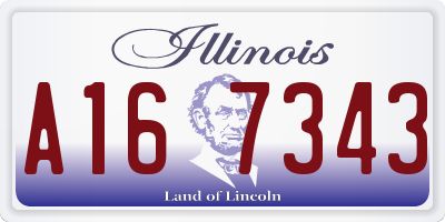 IL license plate A167343