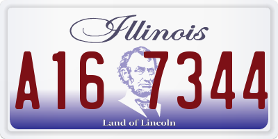 IL license plate A167344