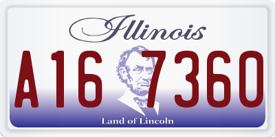 IL license plate A167360