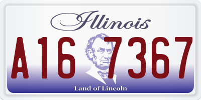 IL license plate A167367