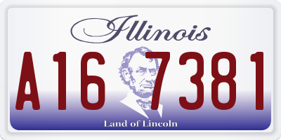 IL license plate A167381