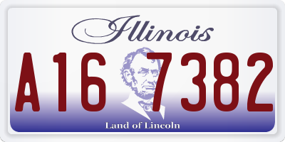 IL license plate A167382