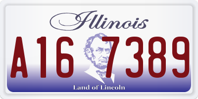 IL license plate A167389