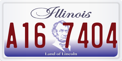 IL license plate A167404
