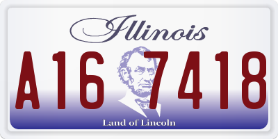 IL license plate A167418