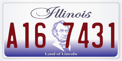 IL license plate A167431