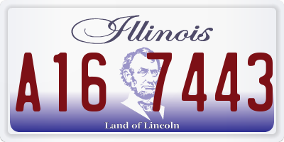 IL license plate A167443