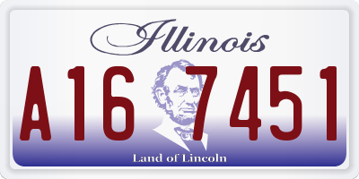 IL license plate A167451