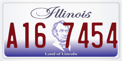 IL license plate A167454