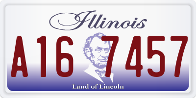IL license plate A167457
