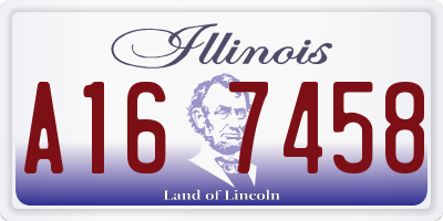 IL license plate A167458