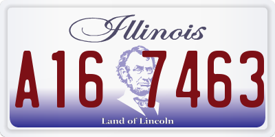 IL license plate A167463