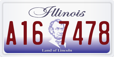 IL license plate A167478
