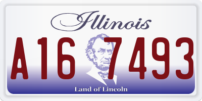 IL license plate A167493